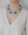 Sky Drops — Pearl & Agate Necklace