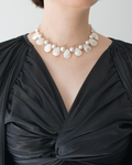 Soft Refraction — Edison Pearl & Shell Necklace