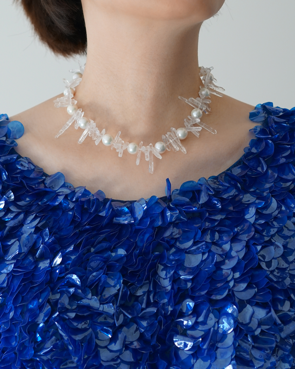 Thorn Halo — Edison Pearl & Quartz Necklace