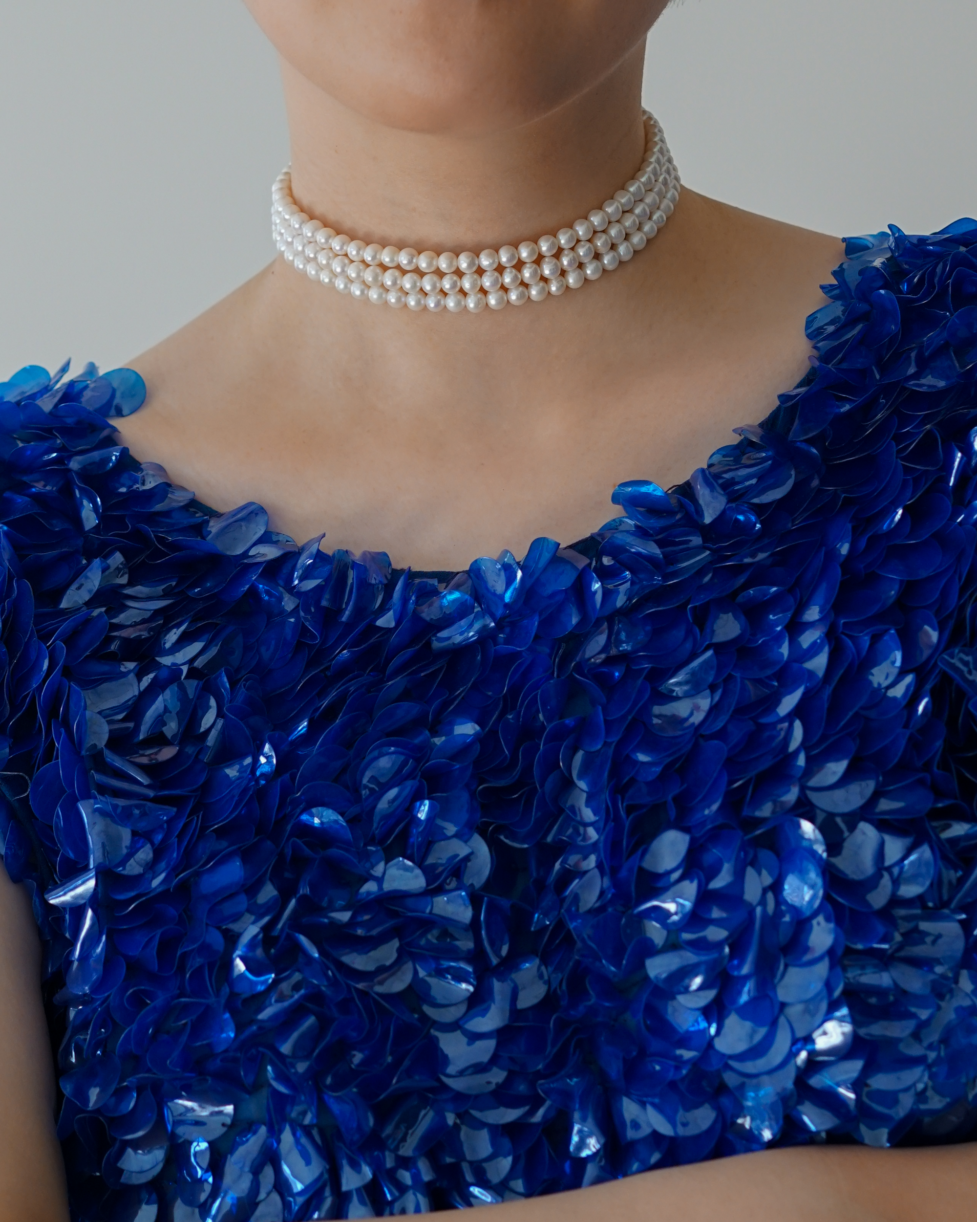 Triple Poise — Pearl Choker