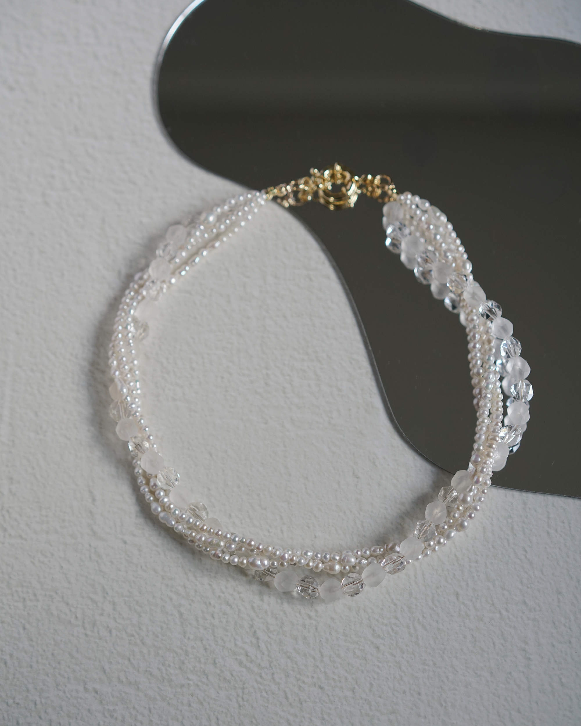 Veil of Light — Baroque Pearl & Quartz Necklace