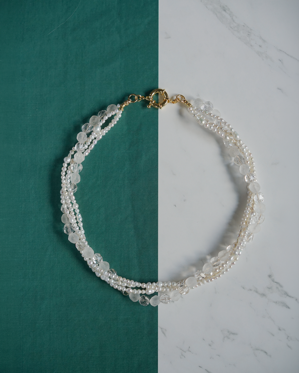 Veil of Light — Baroque Pearl & Quartz Necklace
