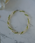 Verdant Murmur — Peridot & Pearl Choker