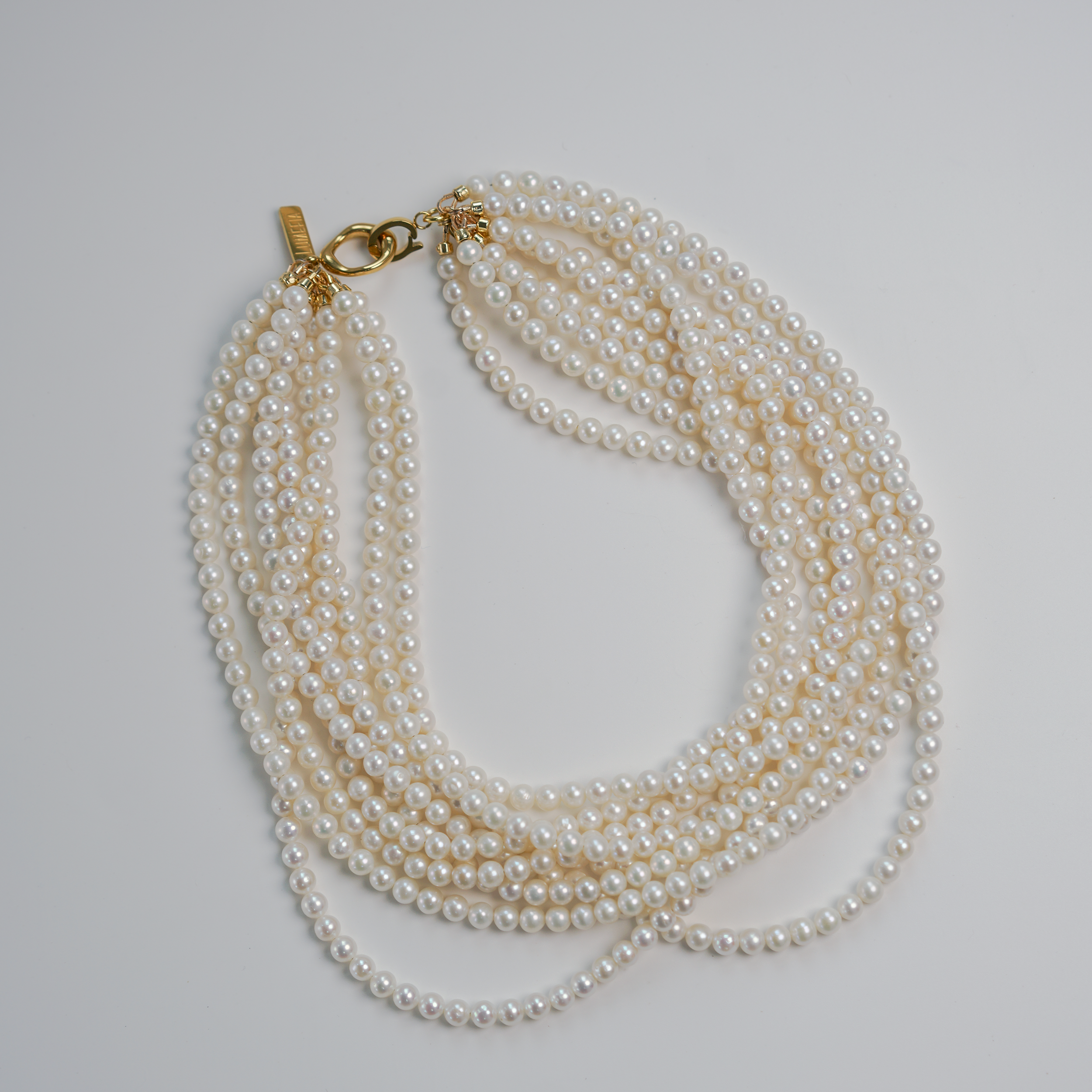 White Noise | Multi-Strand Freshwater Pearl Necklace | Lumefia